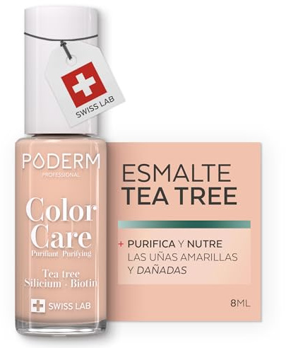 PODERM Nagelpilz Nagellack Naturbeige – 8 ml | Antimykotisch mit Teebaum, Silizium & Biotin | Stärkt, Repariert & Kaschiert geschädigte Nägel | Entwickelt von einer Podologin in der Schweiz