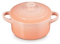 Le Creuset Mini Cocotte rotonda in gres, 8 once, Peche