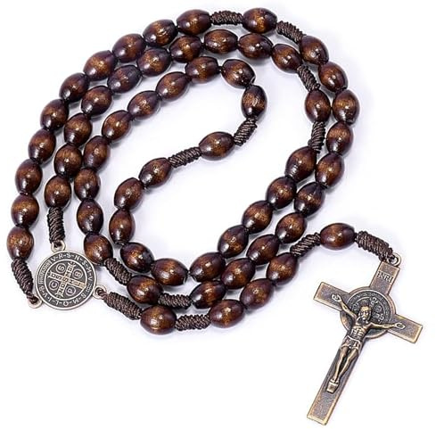 JOYVOX Elegant Rosary Beads for Catholic Men - Smooth Prayer Beads with Durable Crucifix for Meditation and Daily Wear