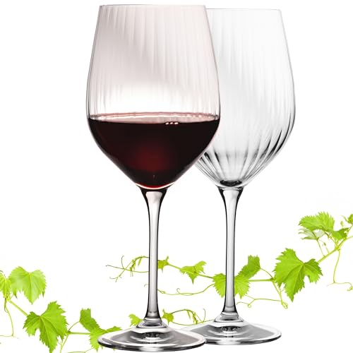 Imperial, bicchieri da vino rosso, 450 ml, set da 2 pezzi, bicchieri da vino in vetro Crystalline