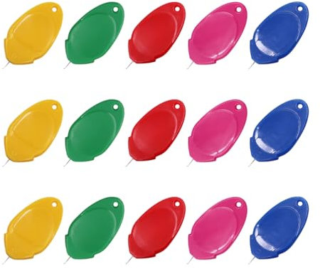 15 Stück Nadeleinfädler, Nadeleinfädler zum Handnähen,Nadel Einfädler, Kunststoff Nähnadeln Einfädler, für Nähen Kreuzstich Sticken DIY Näharbeiten Basteln.