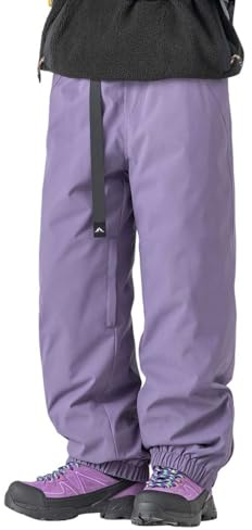 Generisch Pantalones de esquí para hombre, impermeables, holgados, pantalones de snowboard, elásticos, cintura alta, pantalones de invierno cálidos para la nieve, con cintura elástica, pantalones