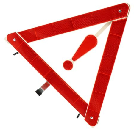 Artibetter Triángulo de Advertencia Reflectante Tiras Reflectantes Señal de Emergencia Triangular y Resistente Lluvia y Viento para Coche para Nieve y Lluvia