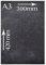 Chalkboards UK WC633 Kreidetafel, doppelseitig, A3, 41,4 x 29,6 x 1,6 cm, Holz, Schwarz