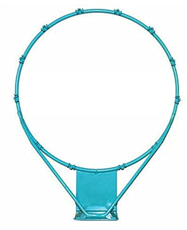 Dunn-Rite Products 18 Inch Splash & Shoot RIM375 Outdoor Stainless Steel Swimming Pool Backboard Replacement Basketball Hoop Rim, Blue