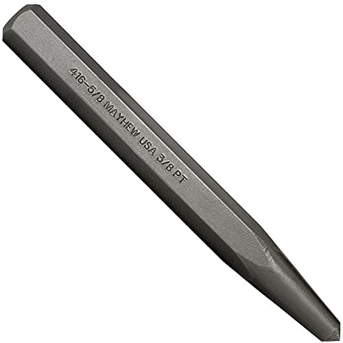 Mayhew Tools 74004 Center Punch, 5/8 x 3/8 Point, Shot Blast Finish