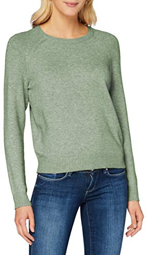ONLY Onllesly Kings L/S Pullover Knt Noos Suéter, Multicolor (Basilw Melange), S Mujer