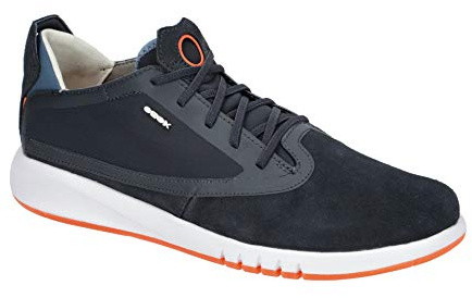 Geox Uomo Scarpe da Ginnastica aerantis in Pelle Scamosciata Blu Marino 41