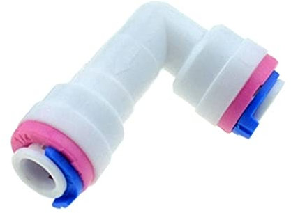 bzcemind Robinet anti-retour droit coudé à raccord rapide pour tuyau de 6,35 mm de diamètre OD - Système d'osmose inverse - Raccord de tuyau en plastique de type L - Tuyau de 6,35 mm de diamètre