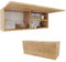 PLATAN ROOM Badschrank 80/120 / 160/200 / 240 breit Badmöbel Badezimmer Klapphängeschrank Schrank Hochglanz Matt Weiß (Gold Eiche, 80 x 30 x 25)
