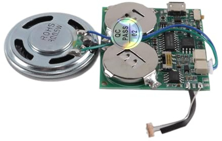 Alide Módulo de sonido con sensor de luz, altavoz mi-cro USB programable con memoria de 8 M para manualidades, tarjetas de felicitación, regalos creativos, modelos y más.