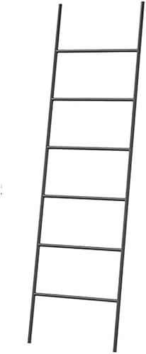 Portasciugamani, Portasciugamani Portasciugamani Standi Portasciugamani da Pavimento con 6 Barrer Asciugamani, Salviette e Vestiti/Nero/50 * 170Cm