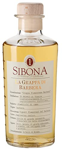 Nº1 SIBONA Grappa di Barbera 40% vol. (1 x 0,5l) – Aromatischer, reifer Grappa aus Italien