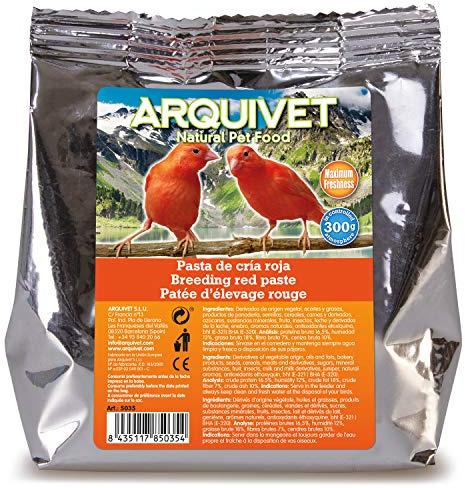 Arquivet Pâte d'élevage Rouge - Nourriture pour Oiseaux - 300 g
