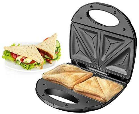 Belaco Sandwich Maker 2 Slice Sandwich Toaster Machine Non-Stick Easy Clean 750W Triangle cooking, Non-stick coating plate