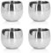 4Pcs Stainless Steel Cup, 5oz Double Wall Espresso Cups Unbreakable Vacuum Insulated Cups Stackable Tea Cups for Camping