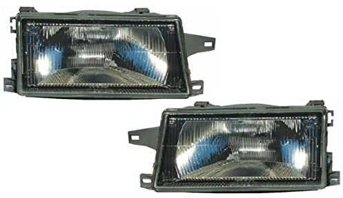 EASYSHOP24H SET 2 Faro Fanale Proiettore Anteriore Destro e Sinistro Per Fiorino e Elba dal 1991 H4 Gruppo Ottico Luce Fanalino Guidatore e Passeggero