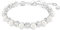 Swarovski Matrix Tennis bracelet, Crystal pearl, Round cut, White, Rhodium plated