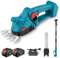 ONEVAN taille haie telescopique, 4 en 1 taille haie perche et cisaille gazon avec 2 batteries de 3,0 Ah, perche télescopique 1,6m, taille haie batterie coupe herbe pour couper sur de longues distances