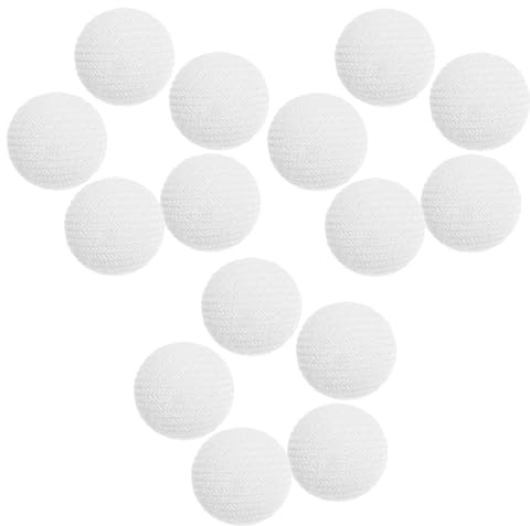 YARNOW Botones de Costura Blancos Cubiertos de Satén, 15 Piezas de 10 Mm para Vestidos, Trajes y Blusas, Botones Redondos Gran Orificio, Suministros de Costura para Adornos Nupciales