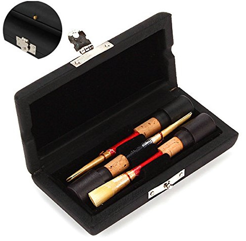 PU Leather Black Box Case Storage for 3pcs Oboe Reed
