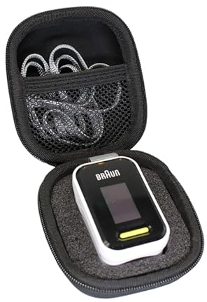 GUBEE Hard Travel Case Bag for Braun Pulse Oximeter 1 Beurer PO30 PO40 Pulse Oximeter OxiPro OX2 Finger Oxygen Saturation Monitor
