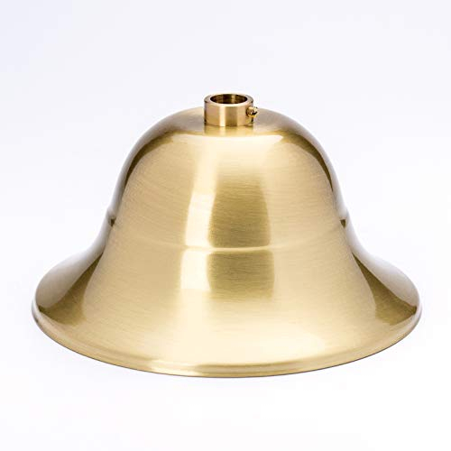 Baldaquino de latón mate, diámetro de 110 mm x 70 mm, 10 unidades, roseta de techo, baldaquino de lámpara, baldaquino y baldaquino de metal (mate de latón)