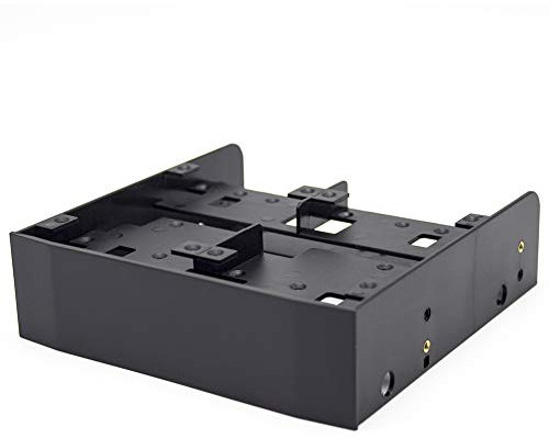 Miokycl 2.5 / 3.5 HDD / SSD to 5.25 Floppy Drive Bay Computard Drive Bay ssd mounting Bracket 19×16×5 2.5 3.5 HDD ssd to 5.25 Floppy Drive Bay Computer mounting Bracket