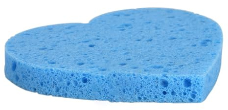 siduytin Lot de 10 éponges nettoyantes pour la Peau Éponge faciale Éponge nettoyante pour Le Visage en Forme de cœur pour Real Techniques Éponge exfoliante, Bleu