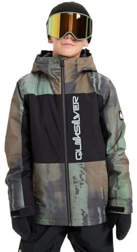 Quiksilver Snow Jacket Side HIT Block Jacket Boy's Green 8