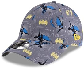 New Era Batman Casquette pour garçons et Filles Enfant Bande dessinée réglable visière incurvée Gris