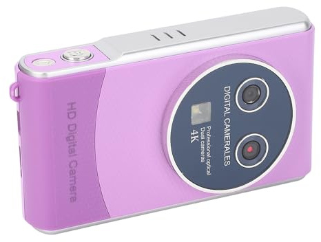 HD Digital Camera 36MP 1080p Zoom Dual Camere Focus Auto Focus Vlogging Selfie Travel Photography (PURPLE)