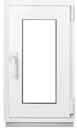 Framex Finestra in Plastica Bianca Larghezza x Altezza 40 x 70 cm (400 x 700 mm) Triplo Vetri (32 mm), Anta-Ribalta, Girevole DIN Destra – Premium