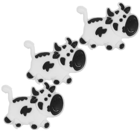 JOINPAYA 3 Piezas Amortiguador de Vibración para Raqueta Tenis Unidades Diseño Vaca Silicona Ligero Fácil Instalar Accesorio Profesional para Control y Confort