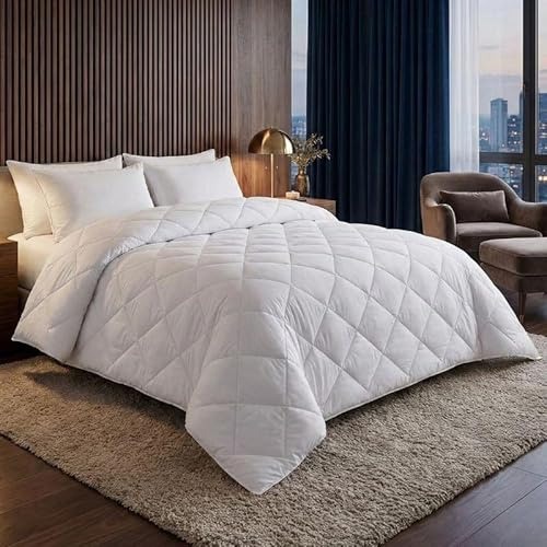 MAXIME MAISON - Piumino Matrimoniale 4 Stagioni 250x200 Composto da 2 Piumini 100gr/mq e 220gr/mq, Set Letto Leggero da 100gr, per la Mezza Stagione da 220gr, e Invernale Combinandoli da 320gr