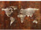 Runa Art Fototapeten 396 x 280 cm Weltkarte metallic - Vlies Wanddekoration Wohnzimmer Schlafzimmer - Deutsche Manufaktur - Braun Bronze 9031012a