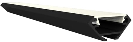 LED Aluminium Profil P23 Pollux – LED-Streifen Eck-Profil (Aluminium Profil) 2 Meter Schwarz Opal