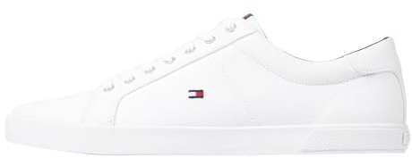 Tommy Hilfiger Herren Vulcanized Sneaker Iconic Long Lace Schuhe, Weiß (Triple White), 44 EU
