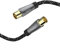 Hama Antennenkabel Koax 1,5 m lang 120 dB (Koax Stecker - Kupplung, Koaxialkabel HD TV, 8K, zur Verbindung von Antennendose zu TV oder Receiver, Metallgehäuse, verstärkter Kabelmantel, 75 Ohm)