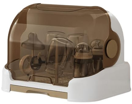 Estante De Secado Para Biberón Con Tapa y Bandeja De Agua Extraíble, Soporte y Caja De Almacenamiento Con Escurridor Para Bebés