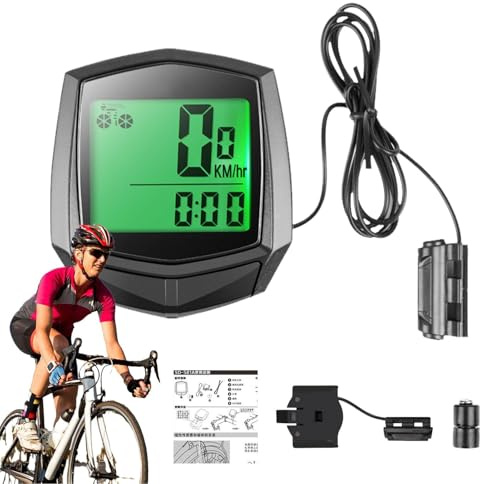 Tachimetro ciclistico, computer ciclistico - Speedometri cablati per motociclisti di cardometri con contachilometri impermeabili - Cycling Computers per bici multifunzione per gli appassionati di cicl