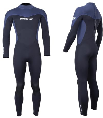 Two Bare Feet Thunderclap Men’s Full Length Wetsuit 2.5mm with Back Zip – Lightweight Flexible Summer Surfing Suit for Swimming, Snorkelling, Paddleboarding & Diving