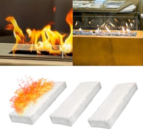 ZYNCUE Manta de seguridad para chimenea, paquete de 3 unidades para fibras de calcio, magnesio y silicato y quemador de gel, uso para hornos de chimenea, protección contra llamas, alta temperatura de