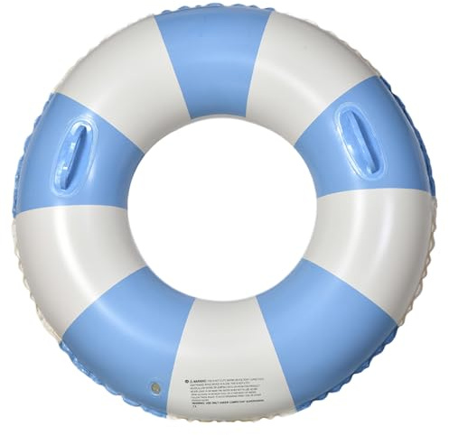 Hperu Simringar, 29 tum stora PVC simringar pool flottör med handtag och pump - uppblåsbara poolflyttar vuxna innerrör för sommarfest sjö strand, blå