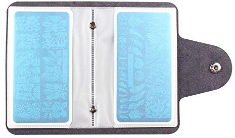FingerAngel Mix Design Nail Art Stamping Stamp Plates with Template Holder Set Manicure Tools Nail Art Templates Stencils Set（Only 1 Pcs Case-20 Solts