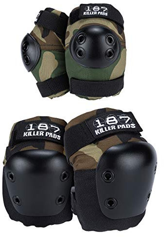 187 KILLER PADS 187 Camo X-Small Knee, Elbow & Wrist Combo Skate Pads by