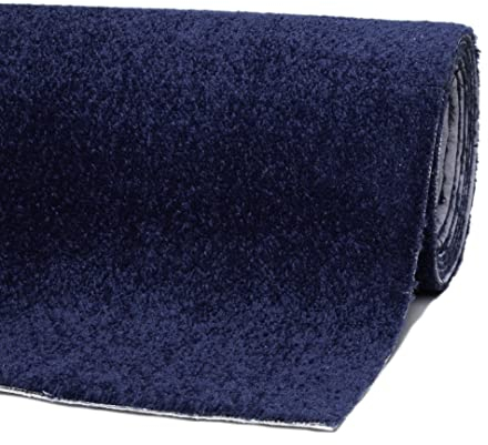 andiamo Teppichboden Izmir für Wohnzimmer und Kinderzimmer - Teppichboden Meterware zum Verlegen - Teppichbelag mit hoher Trittschalldämmung - weicher Teppichboden 400 x 300 cm Dunkelblau