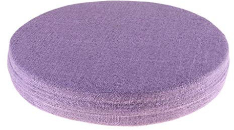 Tubayia Cojín redondo portátil de meditación, yoga, 40 x 10 cm, para casa, oficina, viaje, color morado claro
