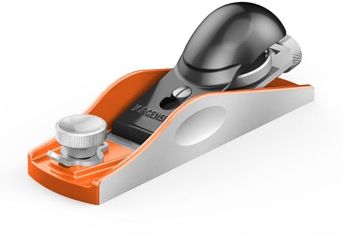 JORGENSEN NO.60-1/2 6-1/4 Wood Planer, Hand Planer for Woodworking, Low Angle Block Plane, Small Hand Plane for Trimming, Wood Planing, Craft - Professional Ductile Iron Body, Adjustable Mouth