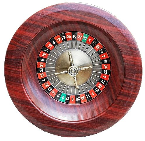 Fituenly Holzroulette-Rad 12 Zoll Digitale Anzeige Russisches Roulette Brettspiel Lotteriedrehscheibe Erwachsenenunterhaltung Roulette-Rad